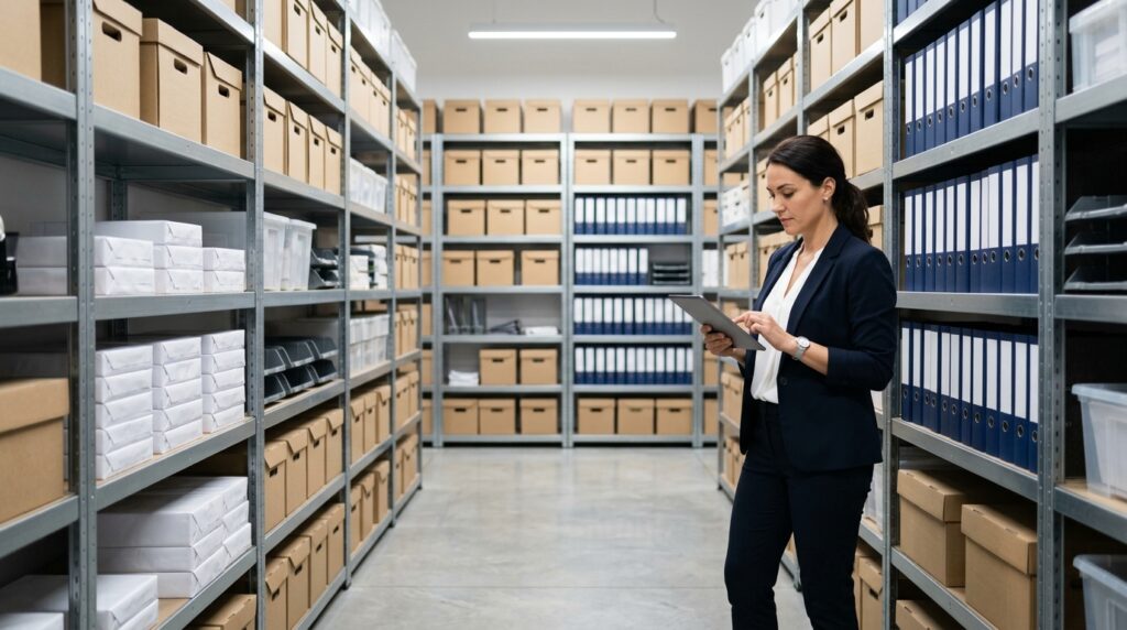 Almacén de material de oficina