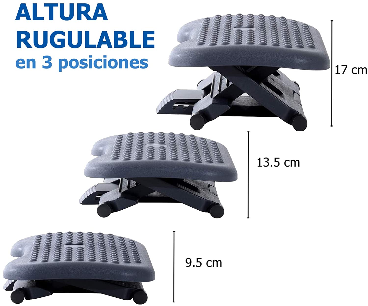 Reposapiés ergonómico Fellowes ajustes de altura