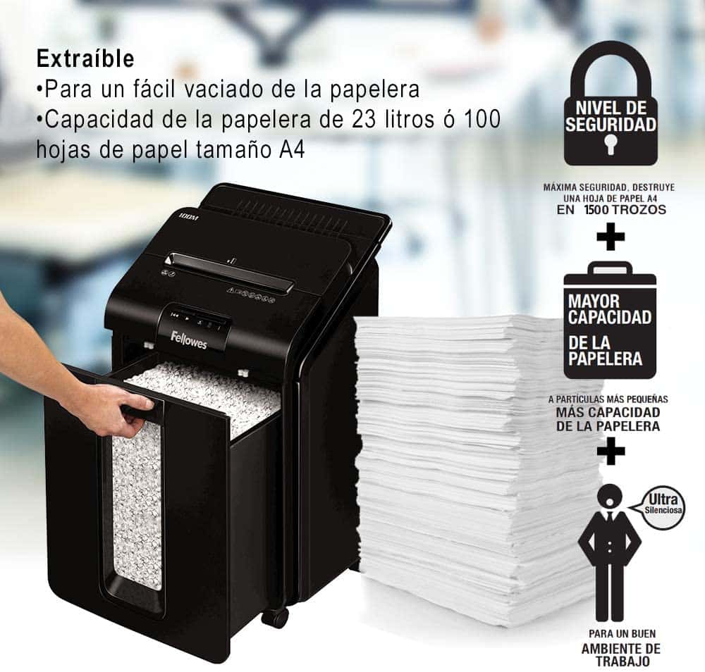 mejor desctructora calidad precio para oficinas Fellowes AutoMax 100M