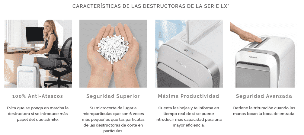 Destructoras Fellowes LX Series