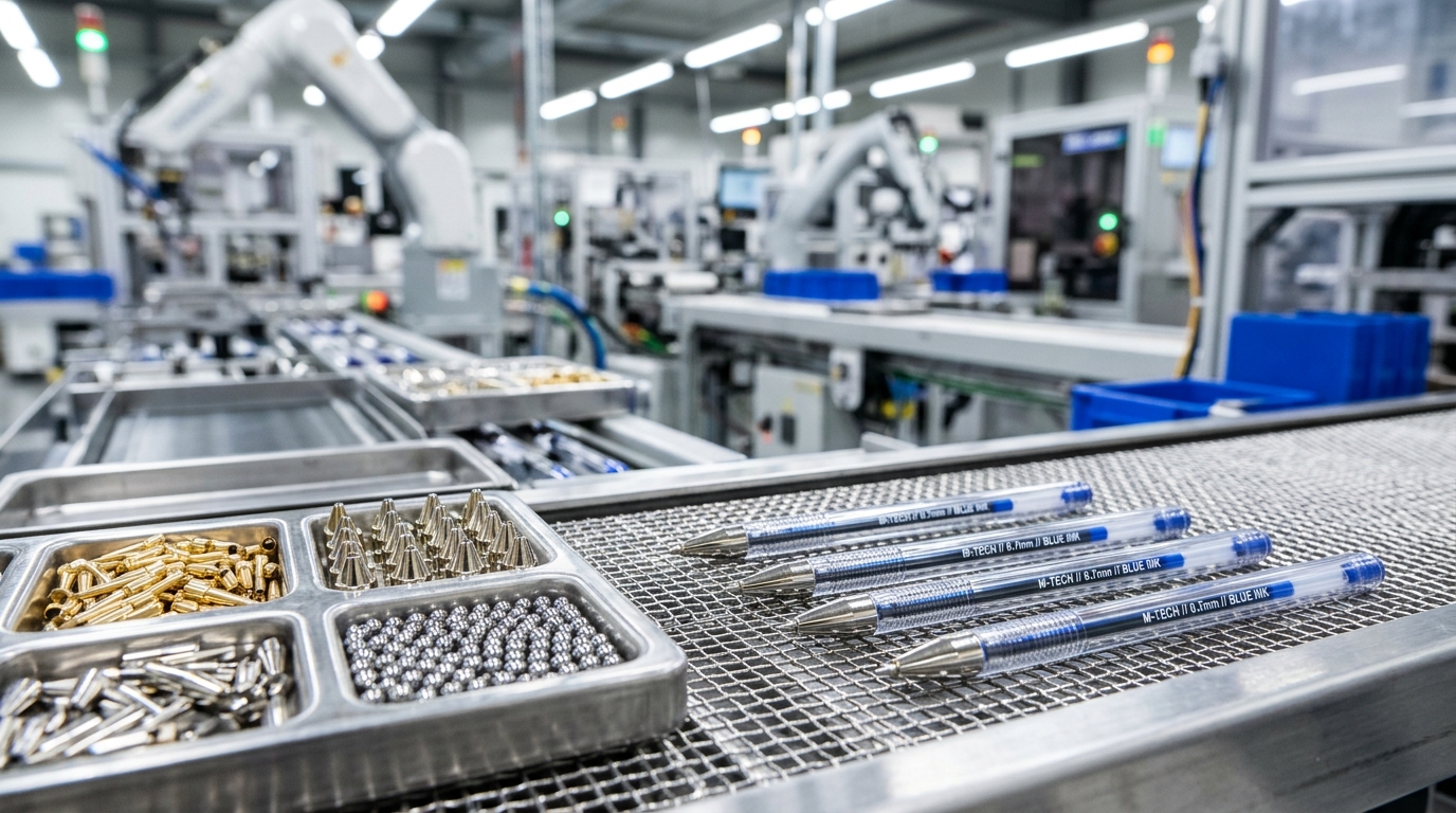 Materiales bioplásticos biodegradables de almidón de maíz y paja de trigo para instrumentos de escritura